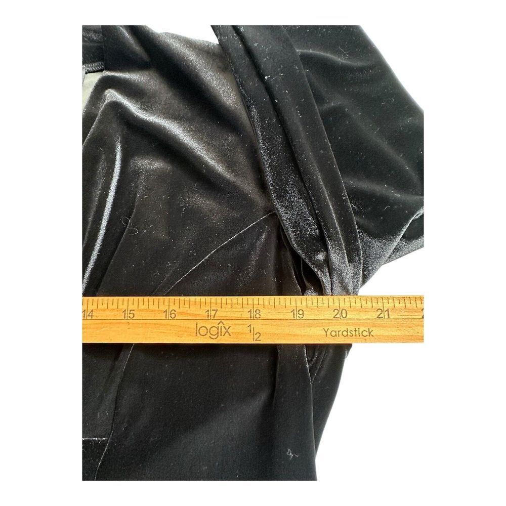 Vtg Peck & Peck Weekend Women's Black Velvet Jacket with Brooch‎ Clasp Closure L - Picture 10 of 16